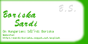boriska sardi business card